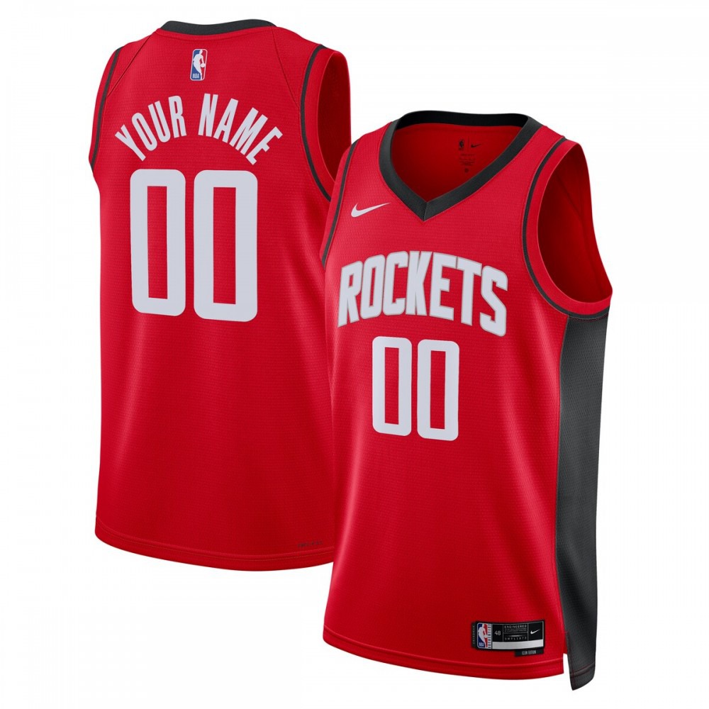 Houston Rockets Unisex 2022/23 Swingman Custom Jersey Red - Icon Edition-Pro Kit Vault | Brand New 26/27 Sports Jerseys
